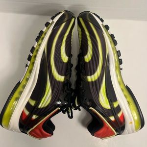 Nike Air Max Deluxe Black Volt Habanero Red Sneakers AJ7831-003 Men's Size 10.5